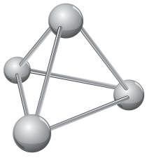 Simple silver molecule Royalty Free Vector Image